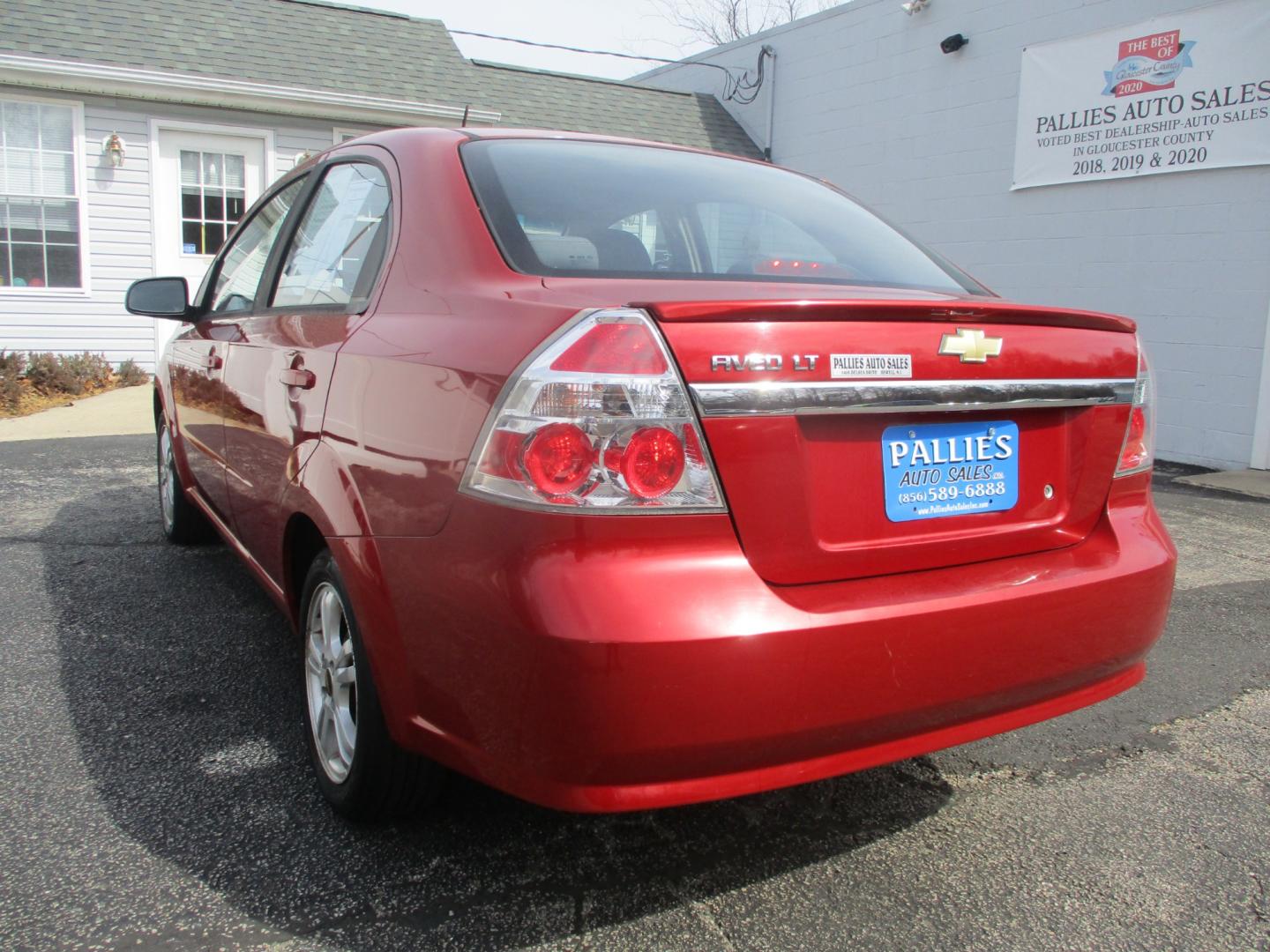 2011 RED Chevrolet Aveo (KL1TD5DE6BB) with an 1.6L L4 DOHC 16V engine, AUTOMATIC transmission, located at 540a Delsea Drive, Sewell, NJ, 08080, (856) 589-6888, 39.752560, -75.111206 - Photo#4